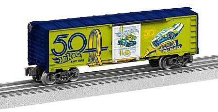 Lionel 685065 O Scale Boxcar - 3-Rail - Ready to Run -- Hot Wheels 50th Anniversary