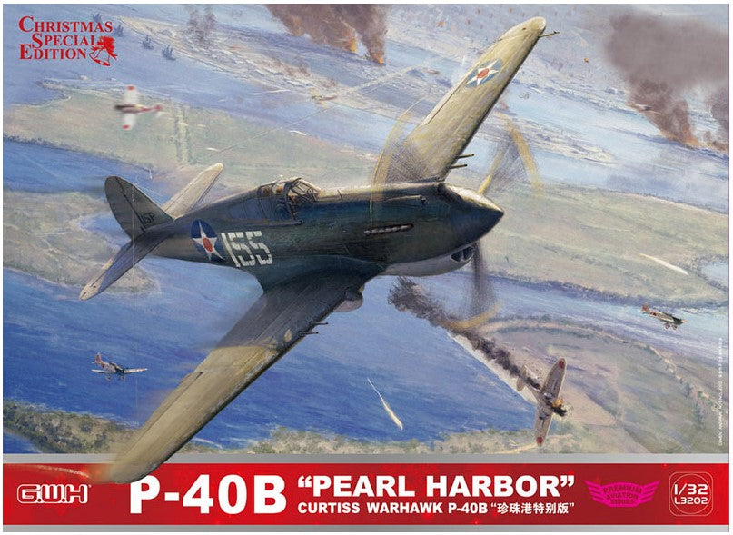 Lion Roar Great Wall Hobby 3202 1/32 Curtiss Warhawk P40B USAAF Pearl Harbor 1941 Fighter