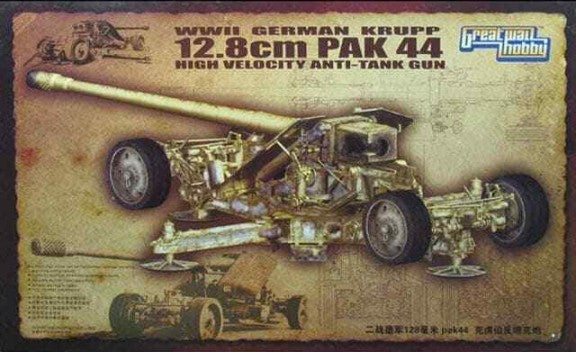 Lion Roar Great Wall Hobby 3526 1/35 WWII German Krupp 12.8cm Pak 44 Anti-Tank Gun (Plastic Kit)