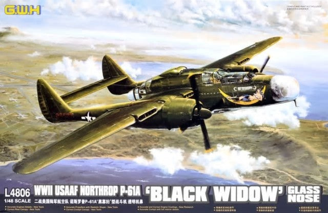 Lion Roar Great Wall Hobby 4806 1/48 WWII USAAF P61A Black Widow Glass Nose Aircraft