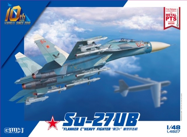 Lion Roar Great Wall Hobby 4827 1/48 Su27UB Flanker C Heavy Fighter