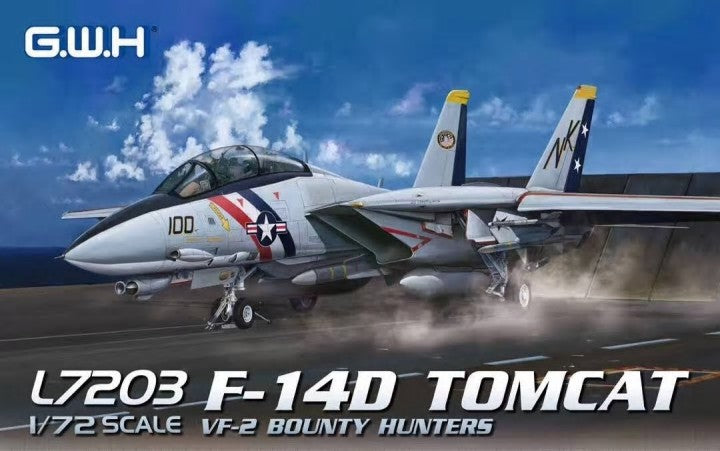 Lion Roar Great Wall Hobby 7203 1/72 USN F14D Tomcat VF2 Bounty Hunters Fighter