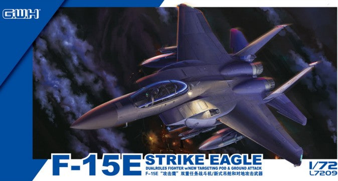 Lion Roar Great Wall Hobby 7209 1/72 F15E Strike Eagle Dual-Roles Fighter w/New Targeting Pod & Ground Attack Weapons