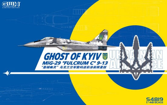 Lion Roar Great Wall Hobby S4819 1/48 Ghost of Kyiv: MiG29 Fulcrum C 9-13 Ukrainian Air Force Fighter (Ltd Edition)