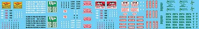 Lonestar Models 12029 HO Scale Vehicle Decal Set -- Six Various Owner-Operator Truck Tractors & Lessor Flatbed Trailers
