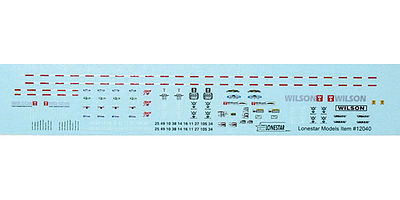Lonestar Models 12040 HO Scale Wilson 43' Pacesetter Grain Trailer Decal Set