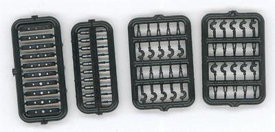 Lonestar Models 12113 HO Scale Detail Parts -- Working Pintle Hitch (black, Delrin(R) plastic)