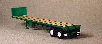 Lonestar Models 5012 HO Scale 40' Trailmobile Flatbed Trailer -- Burlington Northern (green)