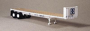 Lonestar Models 5013 HO Scale 40' Trailmobile Flatbed Trailer -- Atchison, Topeka & Santa Fe (White K)