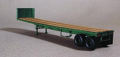 Lonestar Models 5014 HO Scale 40' Trailmobile Flatbed Trailer -- United States Army (green)