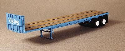 Lonestar Models 5015 HO Scale 40' Trailmobile Flatbed Trailer -- Viking Freight (blue)