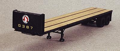 Lonestar Models 5016 HO Scale 40' Trailmobile Flatbed Trailer -- Great Northern (green)
