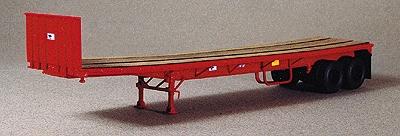 Lonestar Models 5017 HO Scale 40' Trailmobile Flatbed Trailer -- Strick Lease (red)