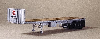 Lonestar Models 5019 HO Scale Trailmobile 40' Flatbed Trailer - Kit -- Silver (MP, C&EI, T&P Decals)