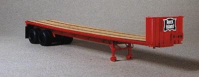 Lonestar Models 5020 HO Scale Trailmobile 40' Flatbed Trailer - Kit -- Red (Rock Island Decals)