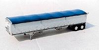 Lonestar Models 6004 HO Scale Wilson 43' Grain Trailer - Kit -- Unpainted Sides & Ends, Dark Blue Tarp