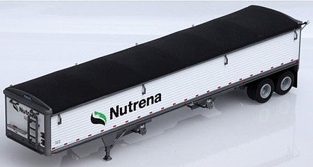 Lonestar Models 6019 HO Scale Wilson 43' Grain Trailer - Kit -- White with Nutrena Decals for Trailer