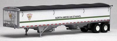 Lonestar Models 6021 HO Scale Wilson 43' Pacesetter Grain Trailer - Kit -- North American Ethanol (white, green, black; Walthers Ethanol Series Scheme)
