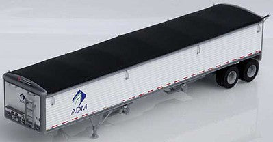 Lonestar Models 6023 HO Scale Wilson 43' Pacesetter Grain Trailer - Kit -- Archer-Daniels-Midland (white, black, green, blue, leaf logo)