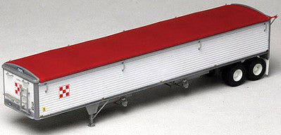 Lonestar Models 6035 HO Scale Wilson 43' Pacesetter Grain Trailer - Kit -- Purina Mills (white, red Tarp)