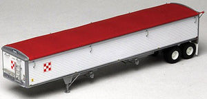 Lonestar Models 6035 HO Scale Wilson 43' Pacesetter Grain Trailer - Kit -- Purina Mills (white, red Tarp)
