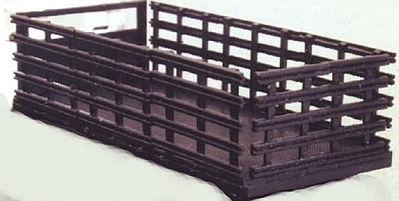 Lonestar Models 7021 HO Scale Stake Bed Only (Steel Type) -- Molded Black