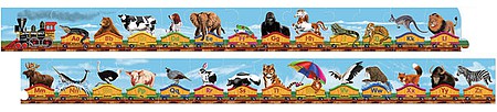 Melissa & Doug 424 V Scale Alphabet Train Floor Puzzle -- 28 Pieces