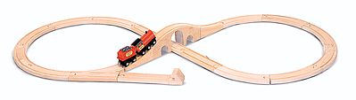 Melissa & Doug 703 V Scale Figure-8 Wooden Train Set