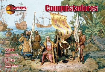 Mars Models 72019 1/72 Conquistadores (30) w/Dogs (4)