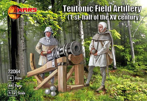 Mars Models 72064 1/72 1st Half XV Century Teutonic Field Artillery (16) w/Guns (4)