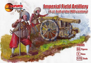 Mars Models 72093 1/72 1st Half XVII Century Imperial Field Artillery (24) w/Guns (4)