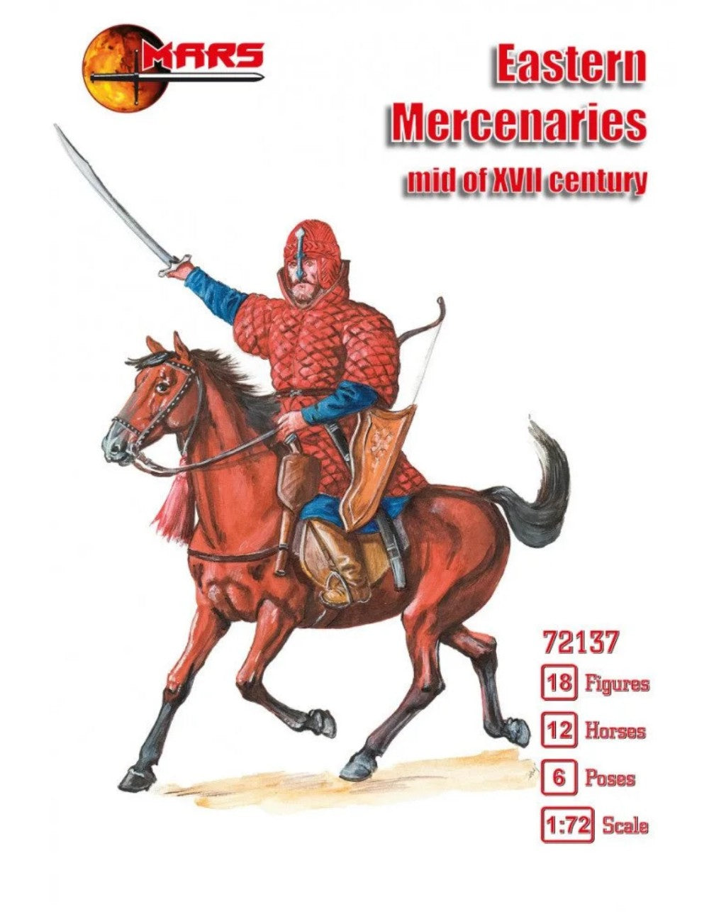 Mars Models 72137 1/72 Mid XVII Century Eastern Mercenaries (18 w/12 Horses)
