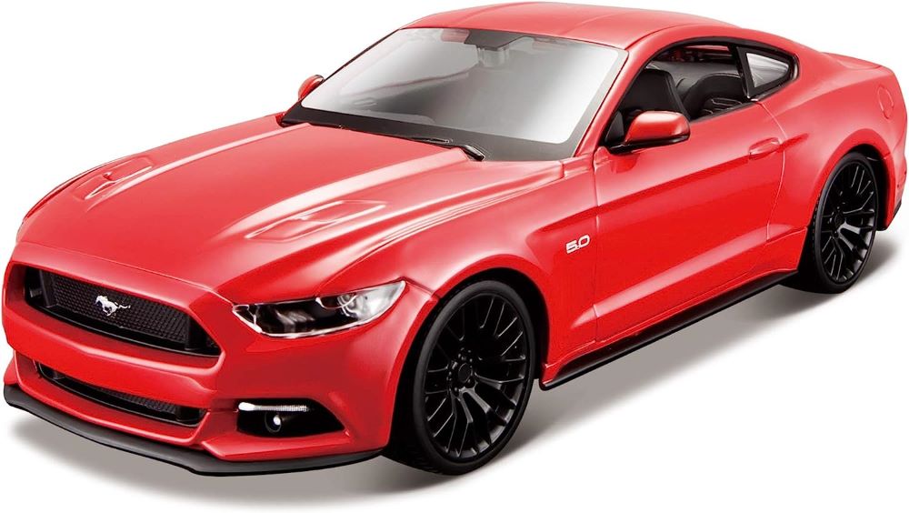 Maisto 39126 1/24 Assembly Line Metal Model Kit: 2015 Ford Mustang GT (Red)