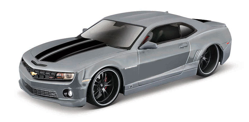 Maisto 39361 1/24 Assembly Line Metal Model Kit: 2010 Chevrolet Camaro SS (Grey/Black)