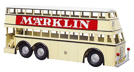 Marklin 18080 HO Scale Double Decker Bus - Assembled - 2018 Insider -- Ivory, Red, Marklin Advertising