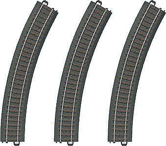 Marklin 20230 HO Scale 3-Rail C Track - My World -- Curved Sections pkg(3) 17-1/4" 43.8cm Radius R2 30-Deg (12 Sections = Circle)