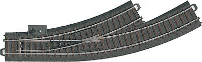 Marklin 20671 HO Scale 3-Rail C Track - My World -- Left Hand Manual Curved Turnout