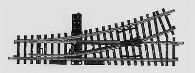 Marklin 2265 HO Scale K Track Manual Turnout -- Left-Hand pkg(2)