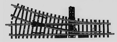 Marklin 2266 HO Scale K-Track Manual Turnout -- Right-Hand pkg(2)