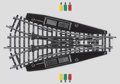 Marklin 2270 HO Scale K Track Remote Turnout -- Three-Way