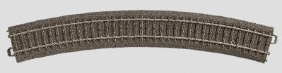 Marklin 24330 HO Scale 3-Rail C Track -- R3 Curved, 20-1/4" 51.5cm Radius, 30 Degrees