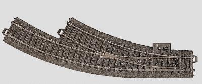 Marklin 24672 HO Scale 3-Rail C Track -- Right Hand Manual Curved Turnout