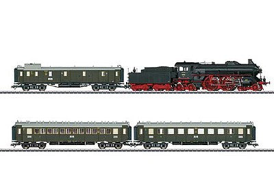 Marklin 26607 HO Scale Era II Express Train-Only Passenger Set - 3-Rail - Digital -- German State Railroad Class S 2/6 4-4-4 & 3 Cars
