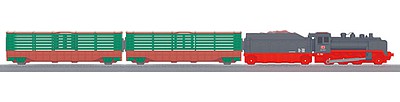 Marklin 29308 HO Scale Farming Starter Set - Wireless Battery Operated w/Sound - My World -- Steam Loco, 2 Stock Cars, Track Figure 8 w/Siding, Controller & Accessories