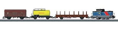 Marklin 29468 HO Scale Swedish Freight Train Starter Set - 3-Rail w/Digital & Sound -- Green Cargo Era VI Class V5 Diesel, 3 Cars, Track Oval, Digital Controller