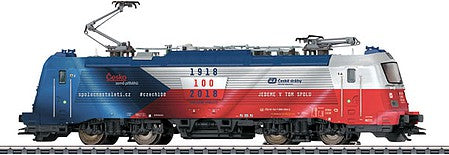 Marklin 36201 HO Scale Skoda Type 109 E Class 380 Electric - 3-Rail - Sound and Digital -- Czech State Railroad CD 380 004-2 (Era VI 2019, Anniversary blue, red, white