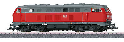 Marklin 36218 HO Scale Class 216 Diesel - 3-Rail w/Digital - Start Up -- German Railroad DB AG (Era V, traffic red, gray)
