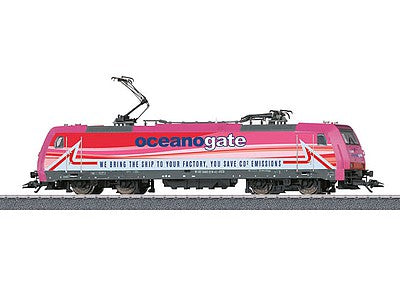 Marklin 36628 HO Scale Class 483 Electric - 3-Rail w/Sound & Digital -- Akiem S.A.S. (Era VI, red, pink, white, gray)