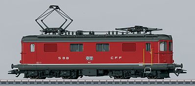 Marklin 37045 HO Scale Class 4/4 Electric 3-Rail w/Sound & Digital -- Swiss Federal Railways SBB/CFF/FFS (Era IV 1988, red, gray)
