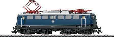 Marklin 37108 HO Scale Class 110.1 Electric - 3-Rail - Sound and Digital -- German Federal Railroad DB 110 263-1 (Era IV 1973, cobalt blue, black, silve